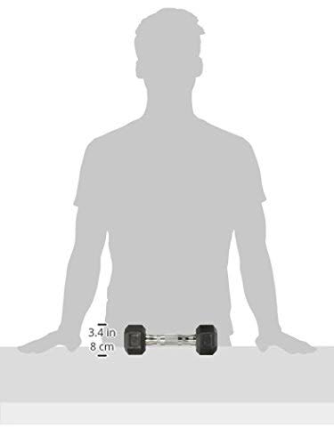 120 lbs Rubber Coated Hex Dumbbell P929784