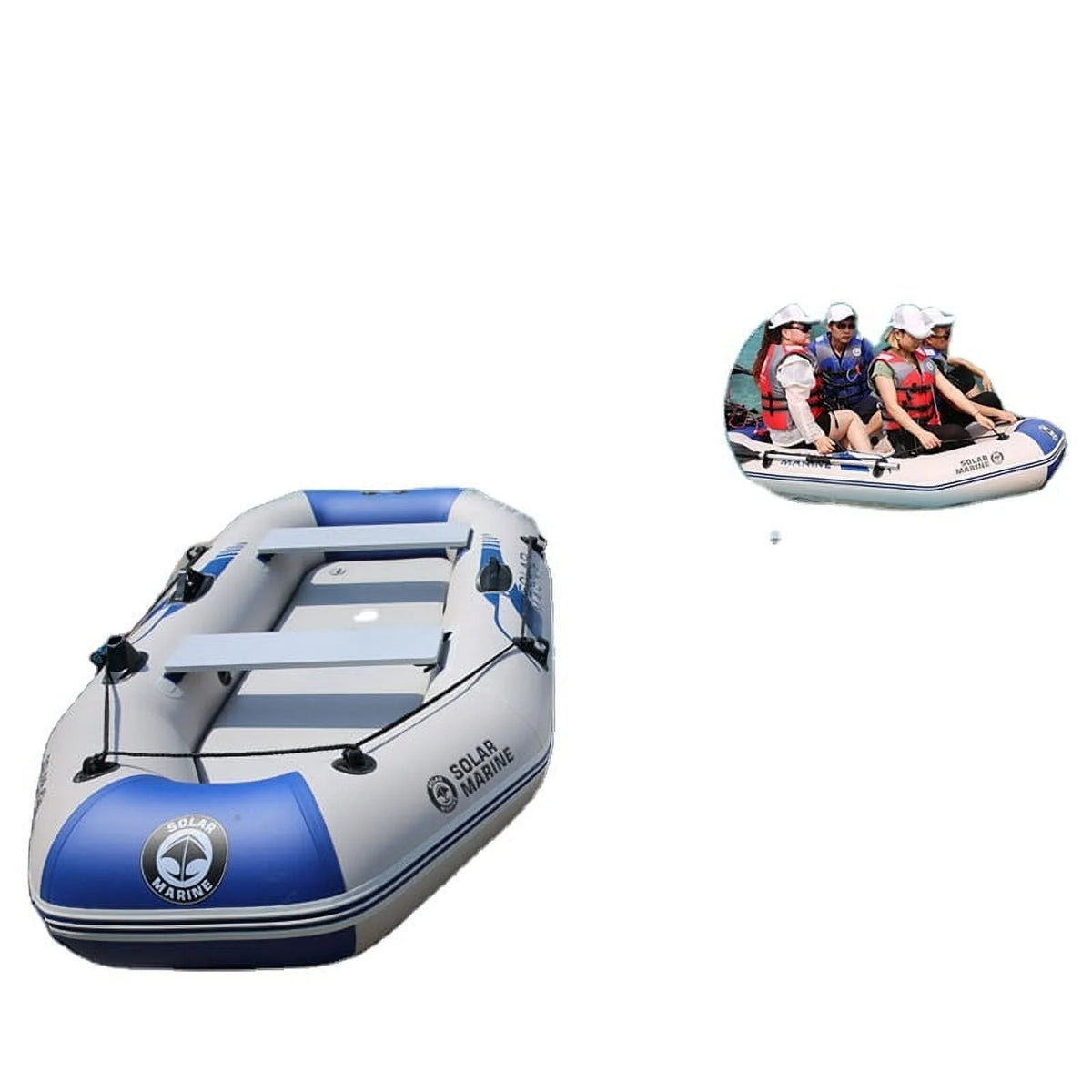 2.3m PVC Inflatable Rowing Boat with Oars and Pump O836