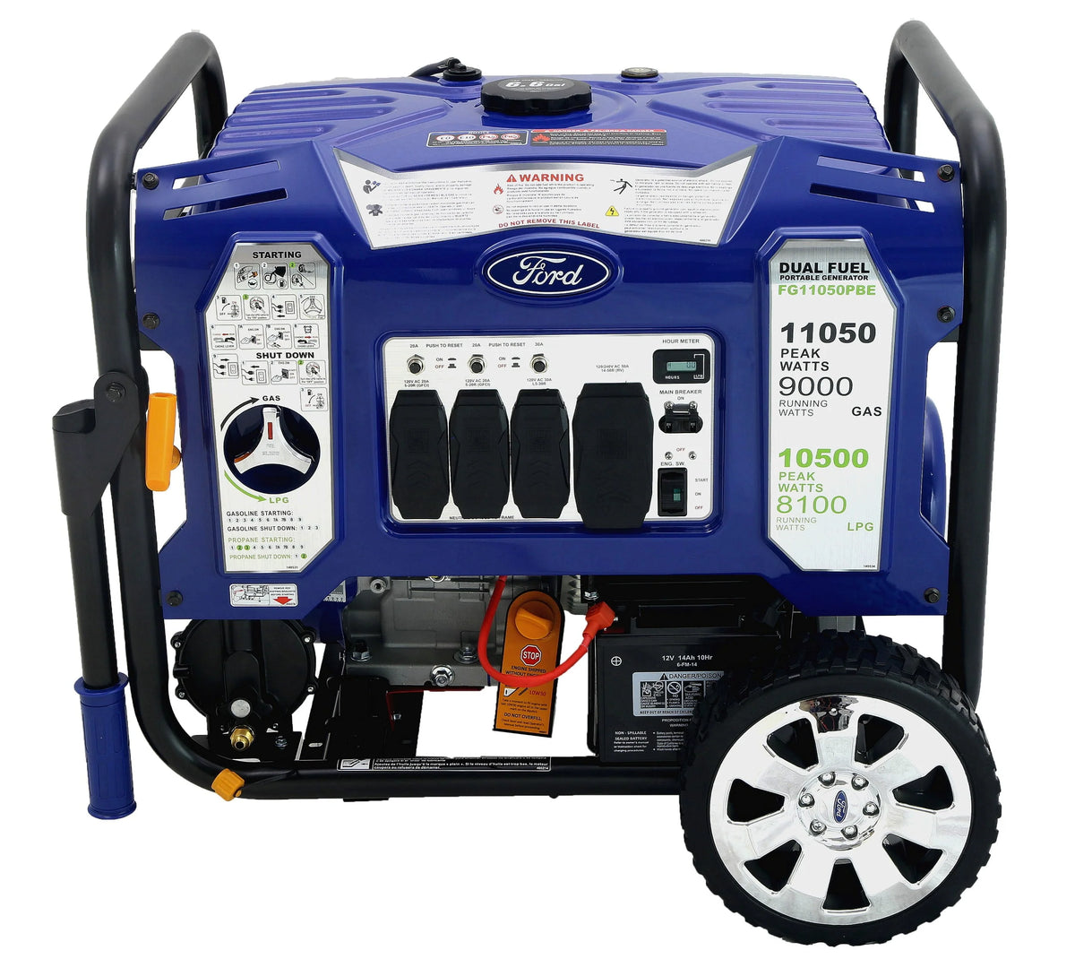11,050-Watt Dual Fuel Portable Generator F62159