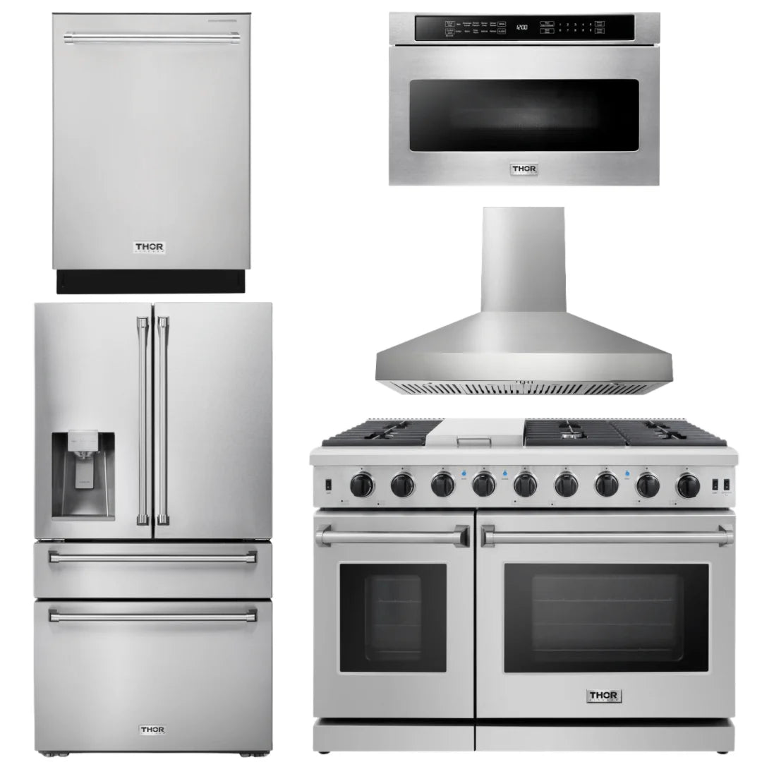 48 in. Gas Range, Range Hood, Dishwasher, Refrigerator, Microwave Drawer S2720