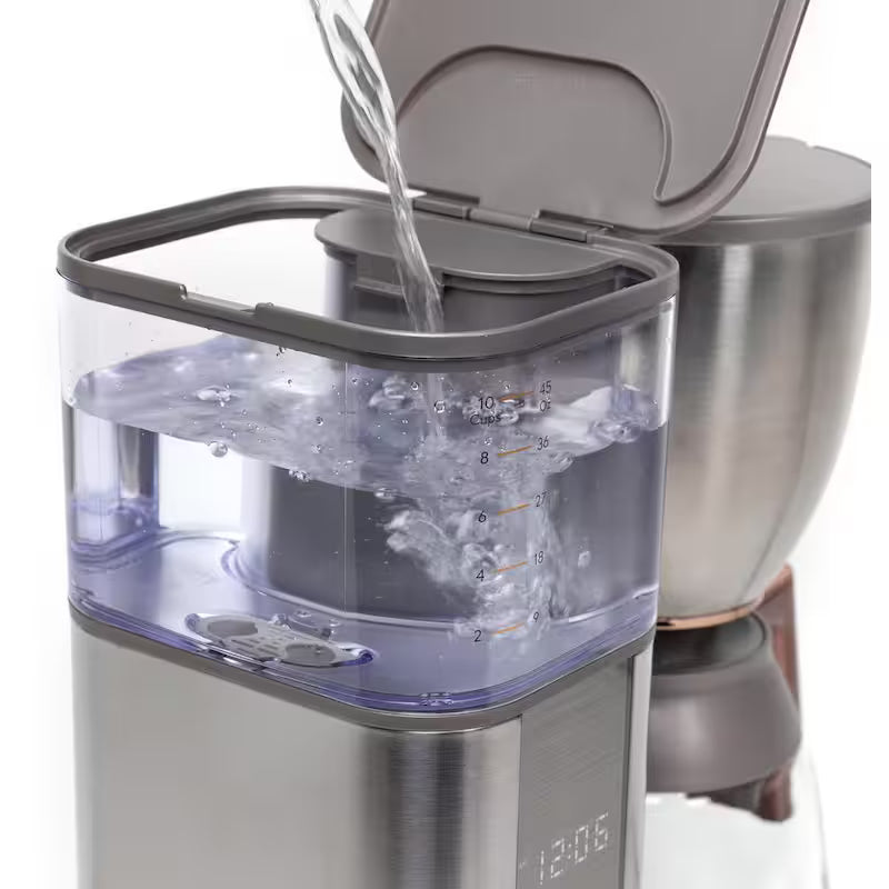 10 Cup Stainless Steel Drip Coffee Maker with Glass Carafe T932
