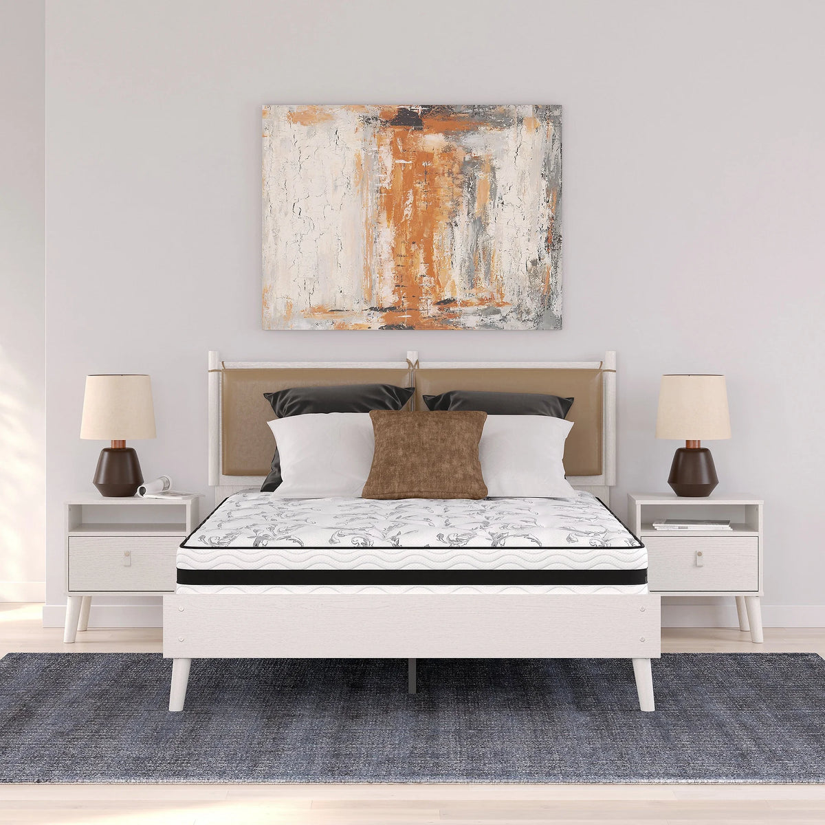 10 Inch Hybrid Twin Mattress in a Box White S159427