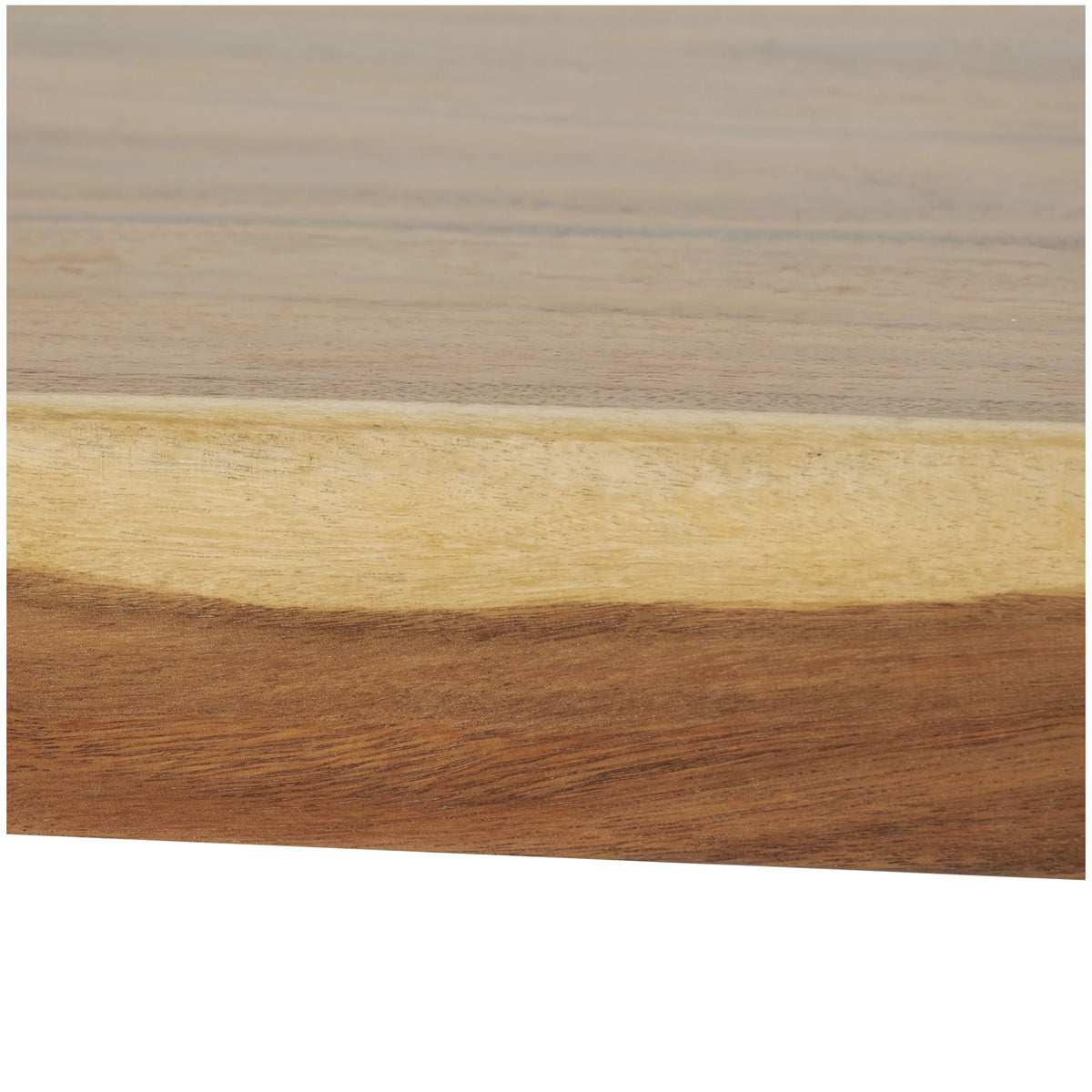 Brown Wood Dining Table with Block Style Base W2198