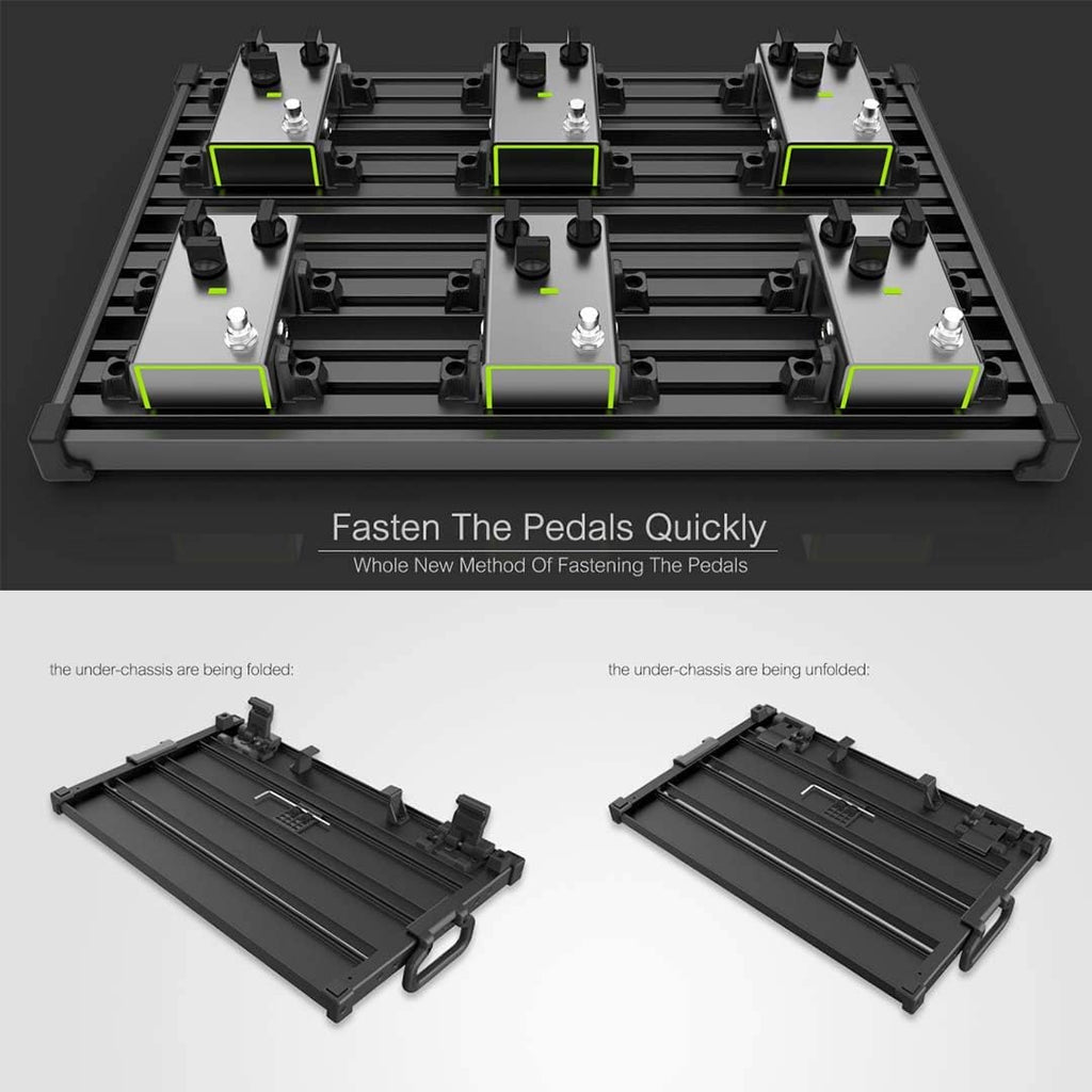 Aluminum Alloy Guitar Pedal Board with Carry Bag L32944