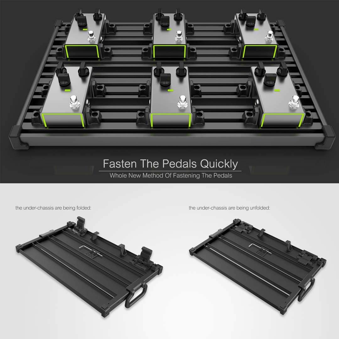Aluminum Alloy Guitar Pedal Board with Carry Bag L32944