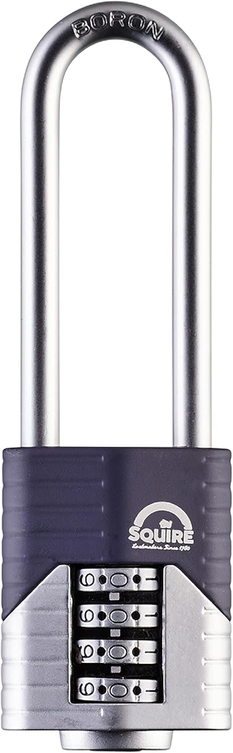 Heavy Duty Long Shackle 4 Wheel Steel Padlock J569