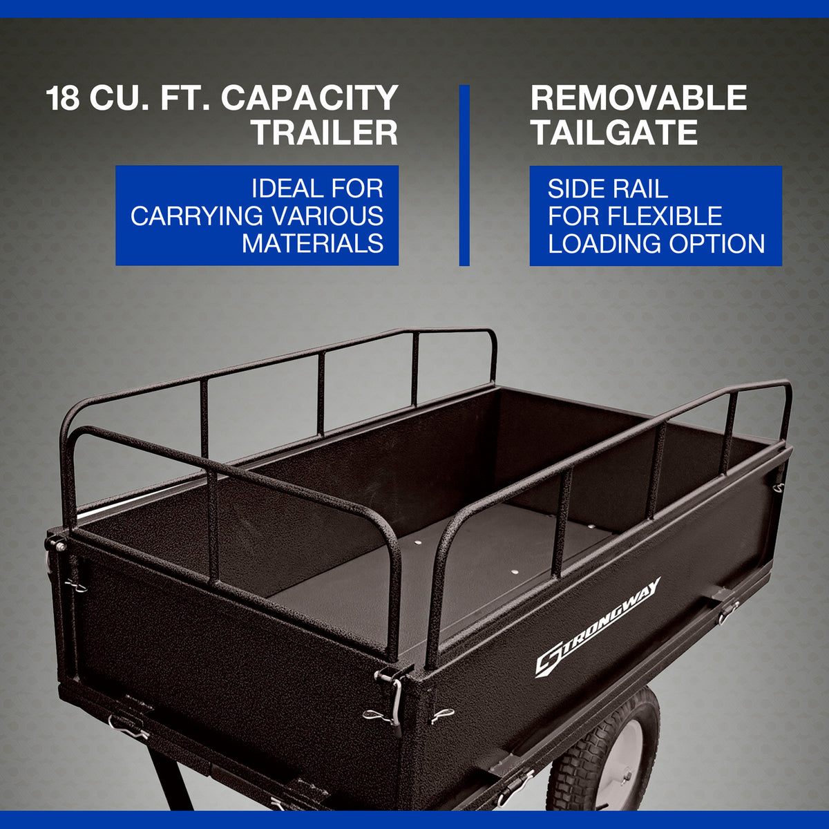 Steel ATV Trailer, 1,200-Lb. Capacity, 18 Cu. Ft. S5461