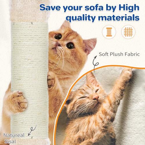 63in Multi-Level Cat Tree Tower with Sisal Scratching Posts, Condo, Hammock, Dangling Ball and Extended Platform, Dark Grey C928992