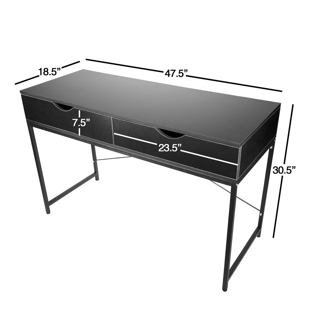 Black Computer Desk with Drawers J929558