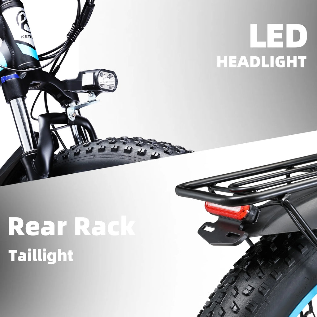 750W 48V 13AH Removable Battery 26" Fat Tire Electric Bike U6097