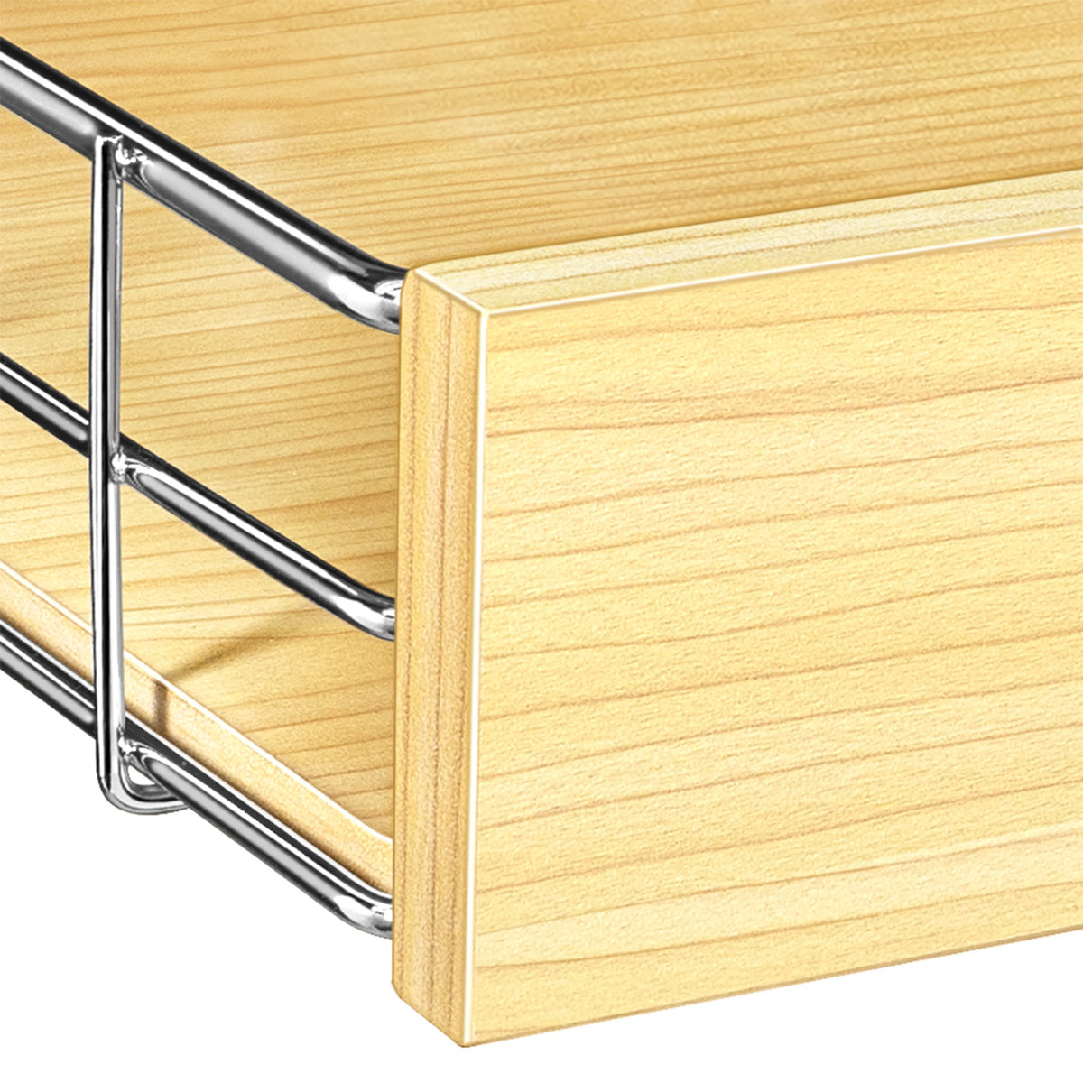14"W x 21"D Chrome Pull Out Cabinet Organizer Q87982