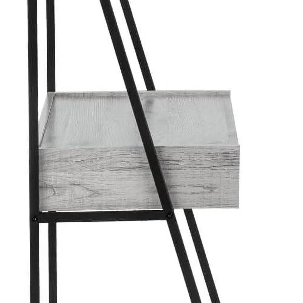 Grey Black Metal Laminate Computer Desk with Storage Drawers T488