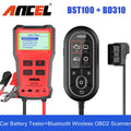 Wireless Bluetooth OBD2 Scanner + Car Battery Tester Code Reader T6729