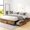 Queen Platform Bed with 4 XL Drawers J588