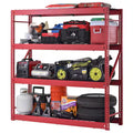 4-Tier Steel Freestanding Shelving Unit in Red C139