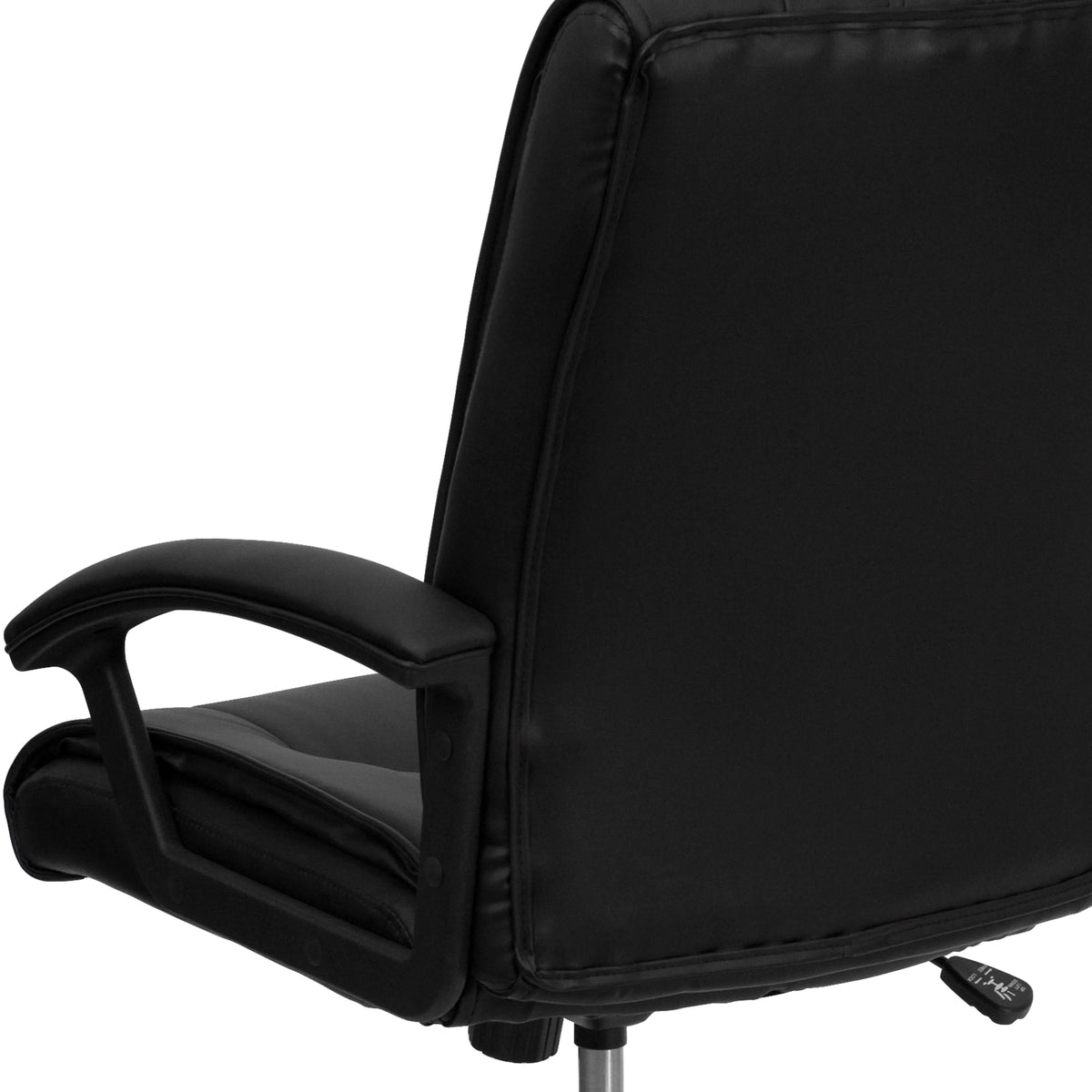 Black LeatherSoft Swivel Office Chair with Arms N456