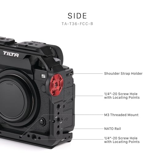 Full Camera Cage with NATO Rail, Rosette, Cold Shoe, and 1/4"-20 Threads Y81219