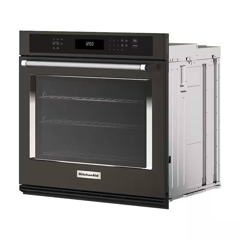 30 in. Single Electric Wall Oven with Convection Self-Cleaning in Black Stainless Steel H419222