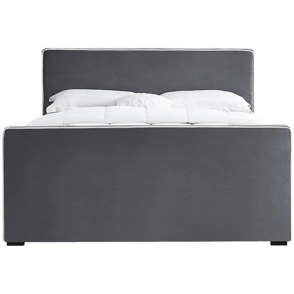 Grey Velvet Full Bed Y14076