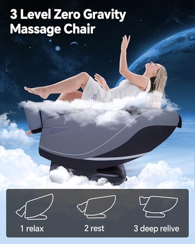White Zero Gravity Full Body Massage Chair with Heat Z594790