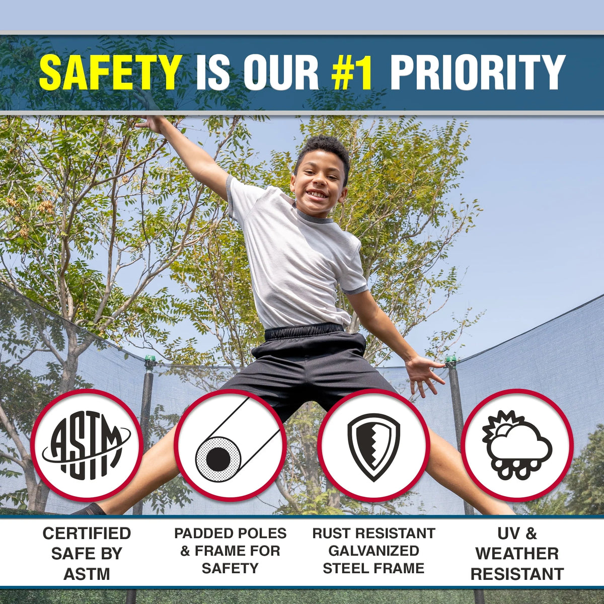 12' Trampoline with Safety Enclosure O103