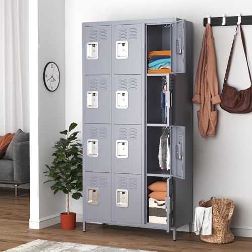 Black 6 Door Steel Storage Lockers with Shelves K152