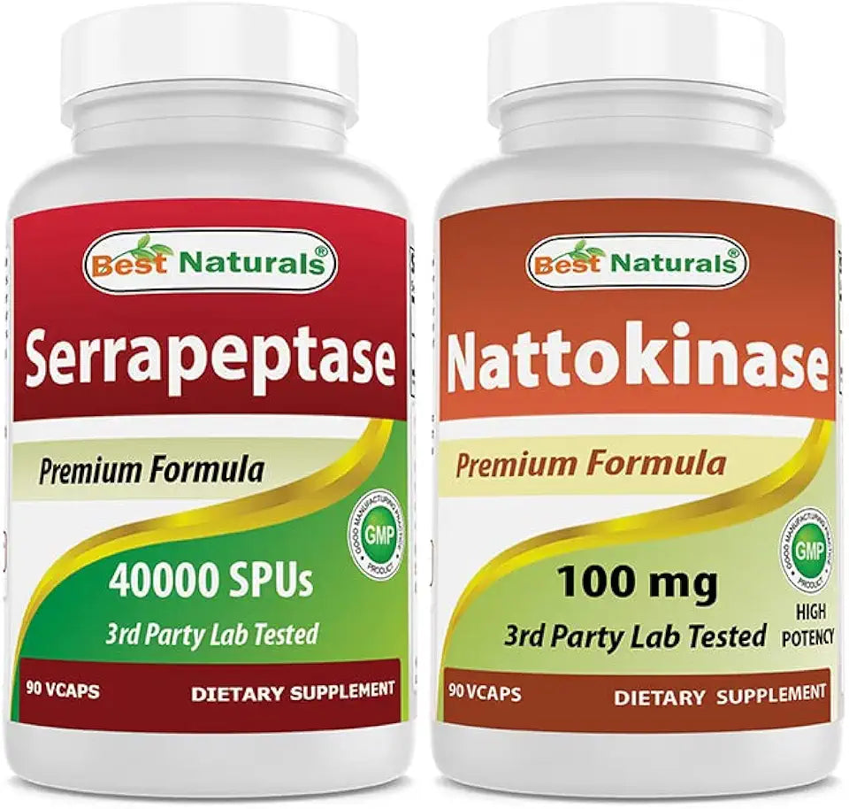 Serrapeptase 40000 SPUs & Nattokinase 100 Mg Y64875