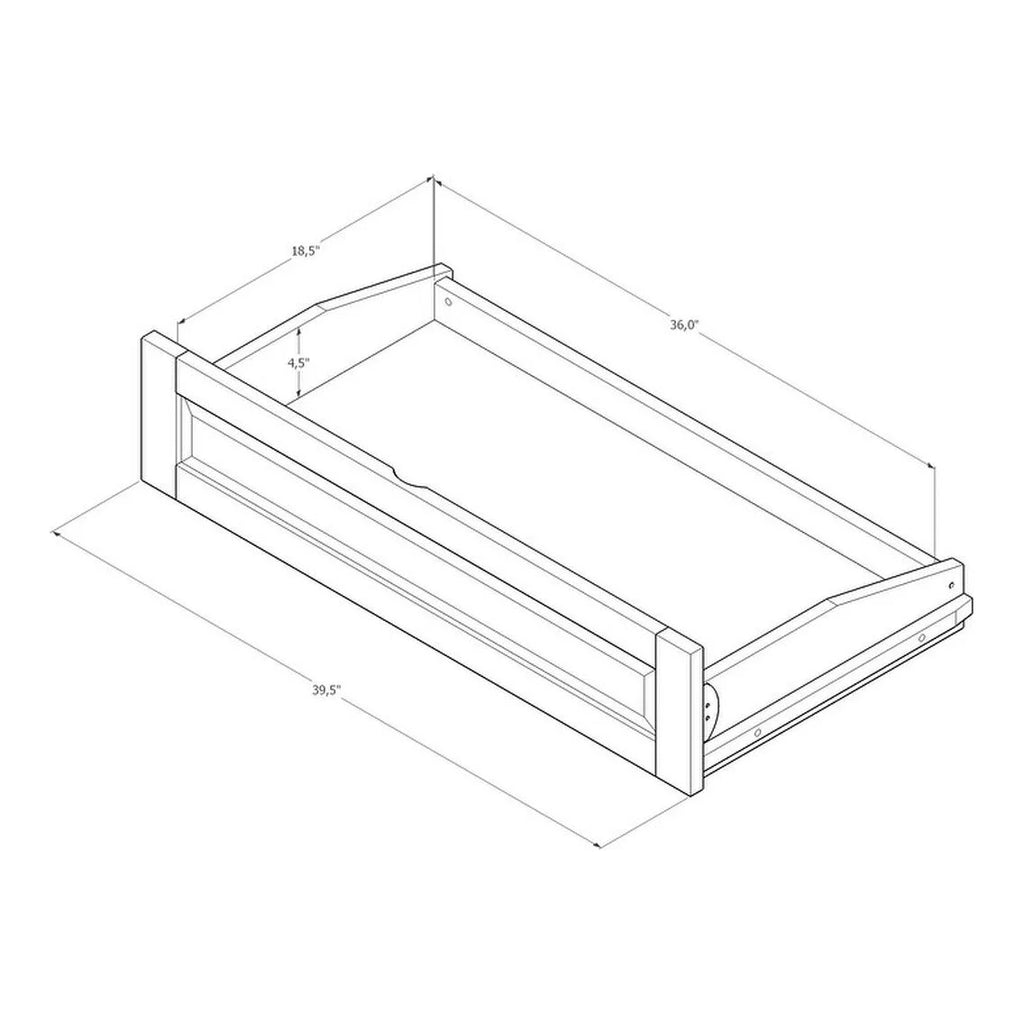 Queen Espresso Wood Storage Futon V2399