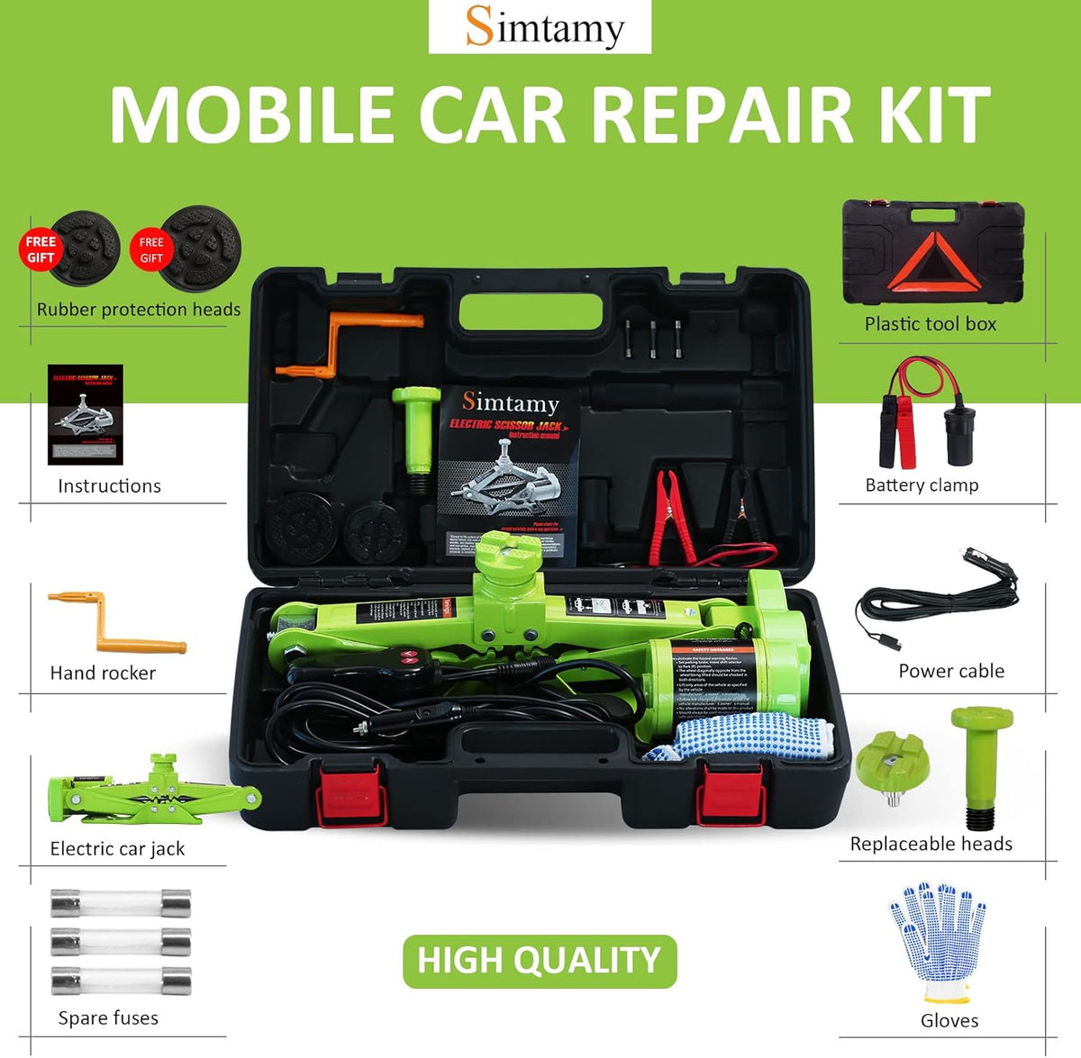 Electric Car Jack 3 Ton 12V Scissor Jack V51721