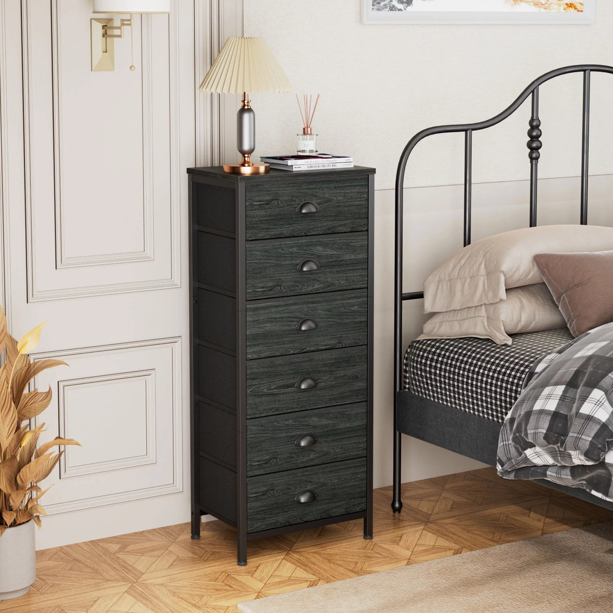 5 Drawer Dresser Fabric Bin Storage Organizer Y330