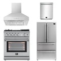 30 Gas Range with Airfryer, Range Hood, 36 Refrigerator, Dishwasher V460357