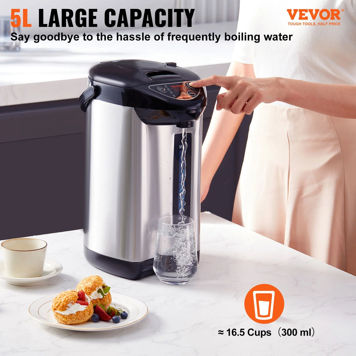 5L Electric Countertop Hot Water Dispenser D5948