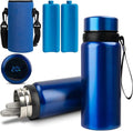 Blue Large Insulin Pens Cooler Travel Case with 2 Biogel Ice Pack S405