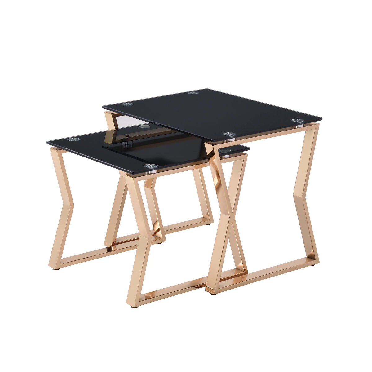 Glass Top 2-Piece Nesting Tables Set X79792