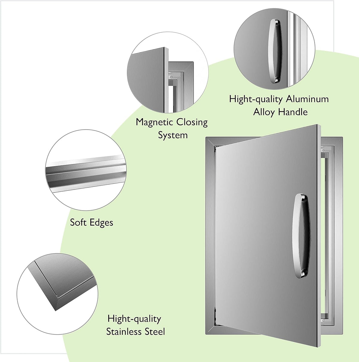 Stainless Steel 24''W x 24''H Outdoor Kitchen Doors H231926