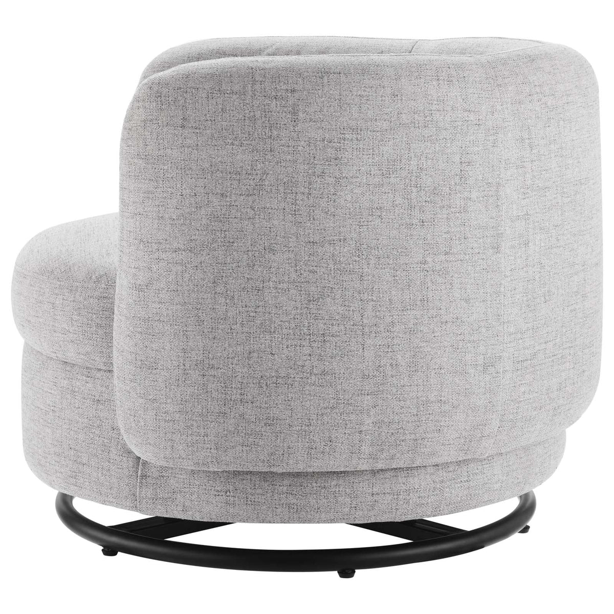 Black Grey Fabric Swivel Accent Chair L164