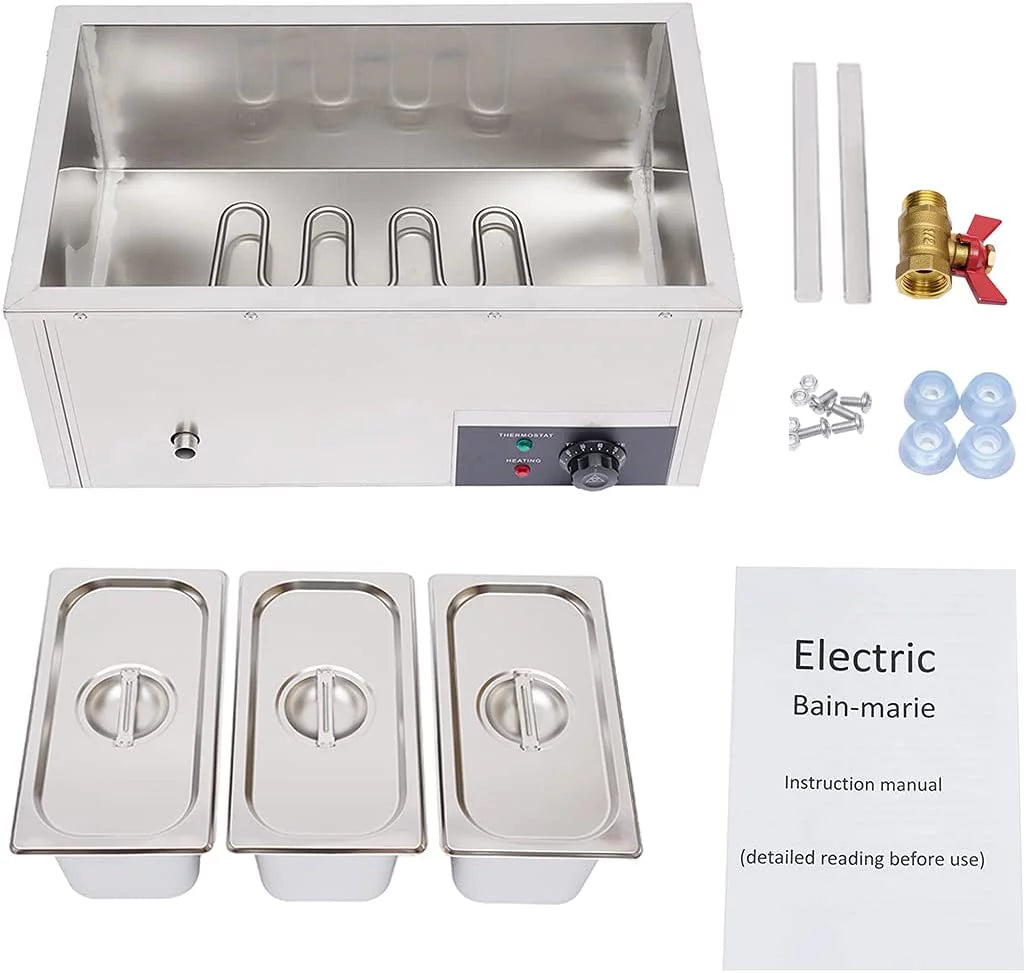 3-Pan Electric Food Warmer with Lid L3018