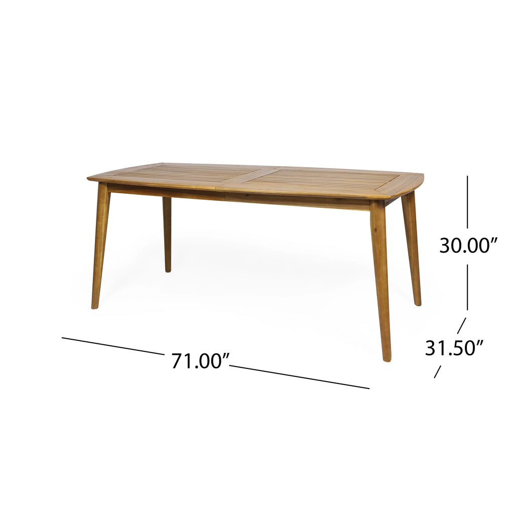 Acacia Wood Rectangular Dining Table T288267