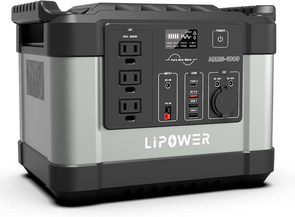 1000W Portable Power Station with 3 AC Outlets E308