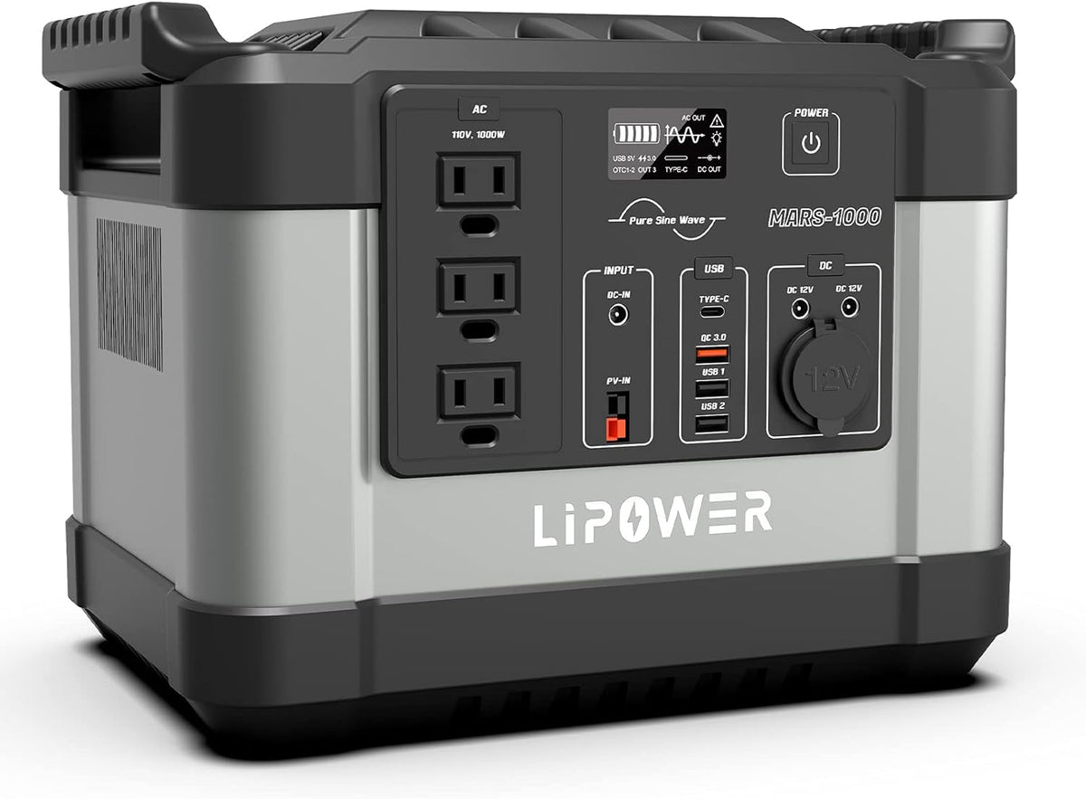 1000W Portable Power Station with 3 AC Outlets E308