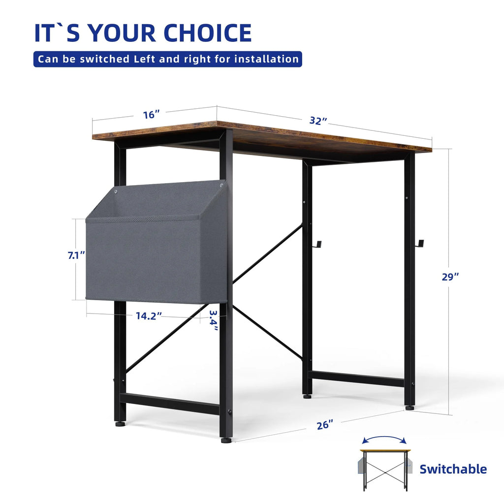 32 Inch Computer Desk with Storage Bag L19630