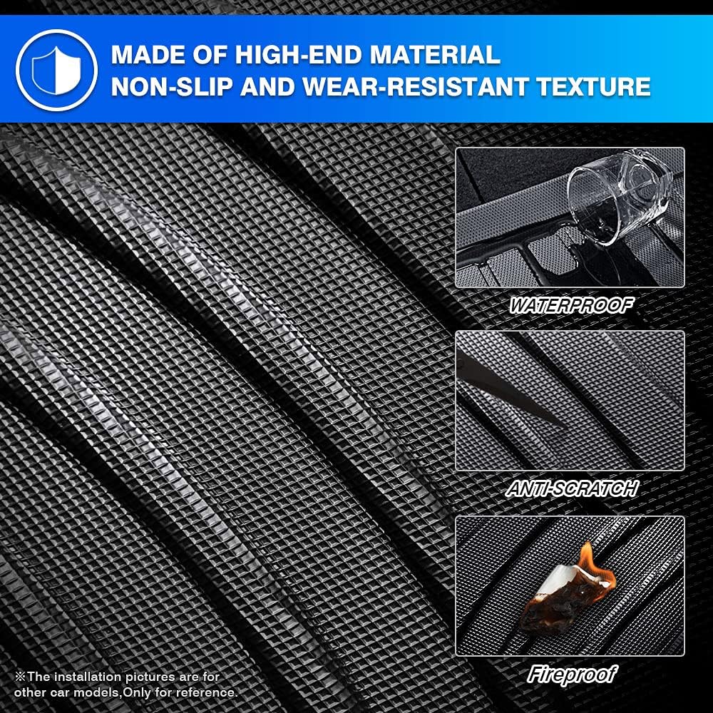 All-Weather Car Floor Mats Front & Rear Row Full Set TPE G1088