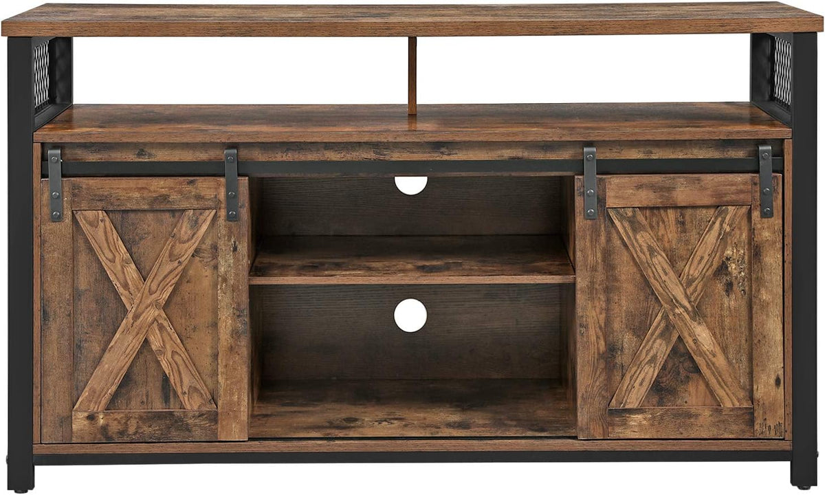 Charcoal Gray and Black TV Cabinet for 55-inch TVs N340