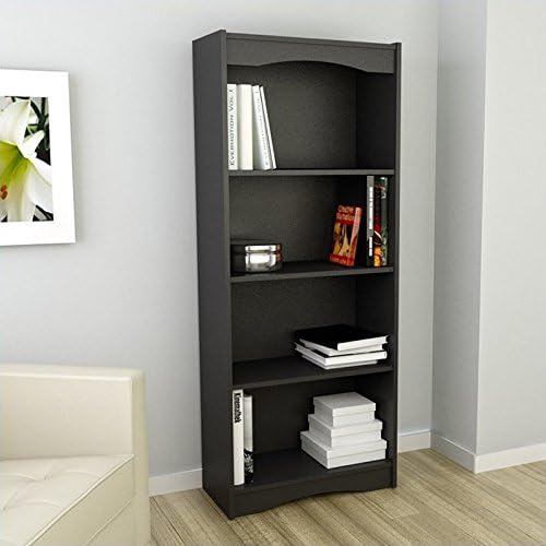 60 Tall Bookcase in Midnight Black C63198