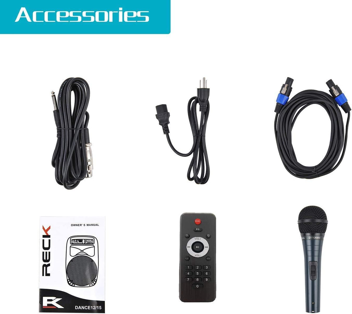 Portable 12-Inch 1000 Watts 2-Way Powered PA Speaker System Combo Set Y15613