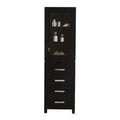 Espresso Solid Wood Linen Cabinet R87712