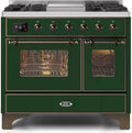 40 Dual Fuel Propane Gas Range Emerald Green V80825