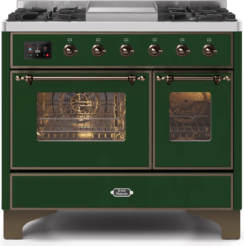 40 Dual Fuel Propane Gas Range Emerald Green V80825