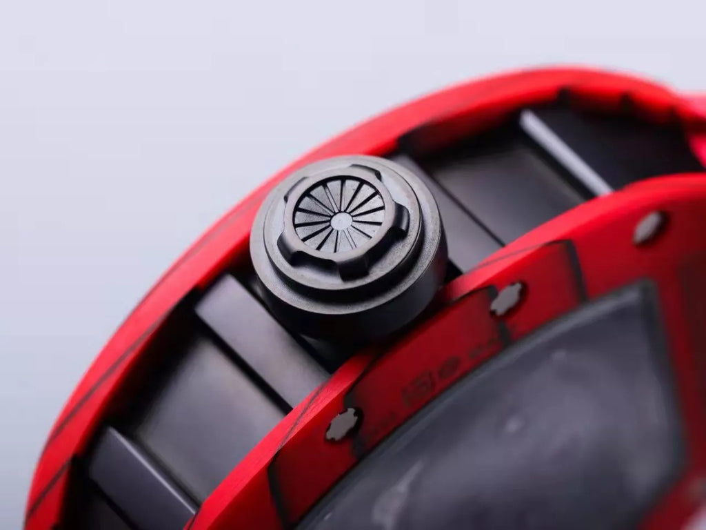 Black Dial Red Bezel Red Rubber Strap Tourbillon R928773