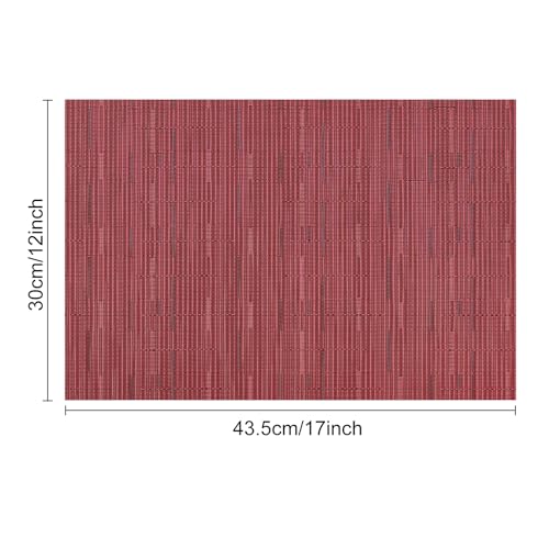Vinyl Woven Washable Non-Slip Placemats Set of 8 U228